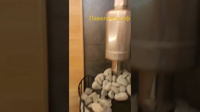 Печь для бани на воде с каменкой по белому и по черному. Видео от заказчика. #Shorts смотреть онлайн