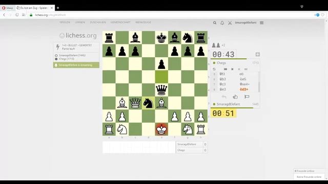 LIVE Bullet Schach SmaragdElefant lichess.org смотреть онлайн