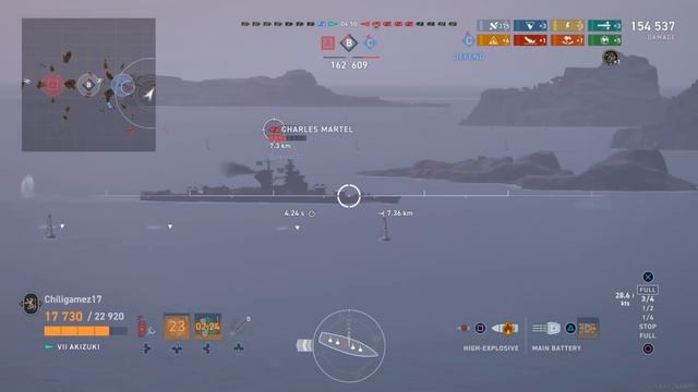 IJN Buzzsaw: Akizuki (249k damage)! World of Warships Legends смотреть онлайн