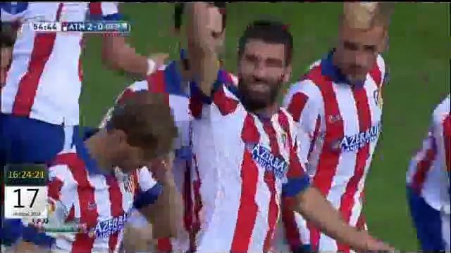 Чемпионат Испании 2014 15 Атл Мадрид 2 0 Депортиво Арда Туран смотреть онлайн