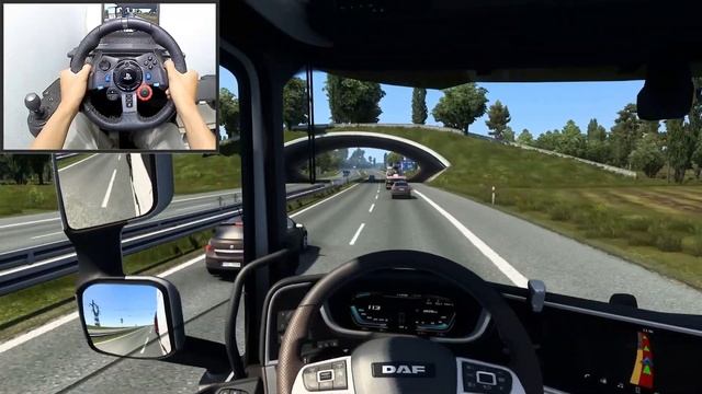 2021 DAF XG Transporting Iron Pipes - Euro Truck Simulator 2 | Logitech g29 gameplay смотреть онлайн