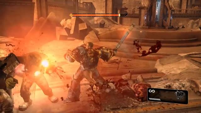 Warhammer 40,000: Space Marine - Chainsword Fight Gameplay смотреть онлайн