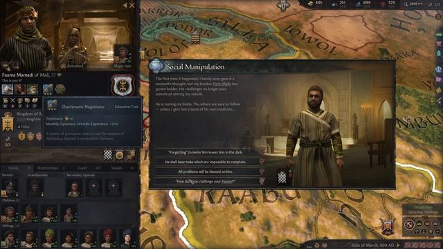 Let's Play Crusader Kings III - Mansa Musa - House Keita - Part 4 - reborn, but not long lived смотреть онлайн