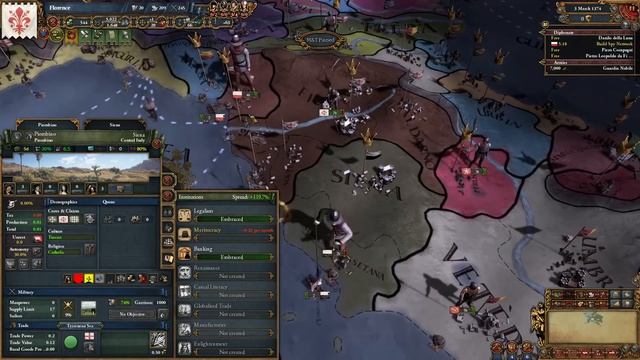 ФЛОРЕНЦИЯ - Конфликт с Пизой [Europa Universalis IV | MEIOU and Taxes] №2 смотреть онлайн