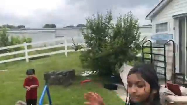 Summer time water 💦 fun masti #lots of enjoying with brother and sister #Slide swing and trampoline смотреть онлайн