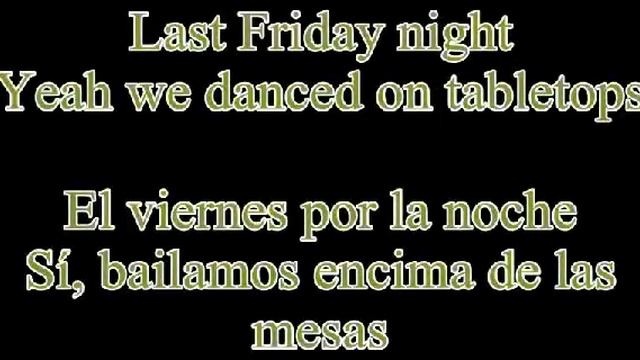 Glee - Last Friday night (lyrics & traduccion en español) смотреть онлайн