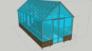 Проект деревянной теплицы домиком 6х3