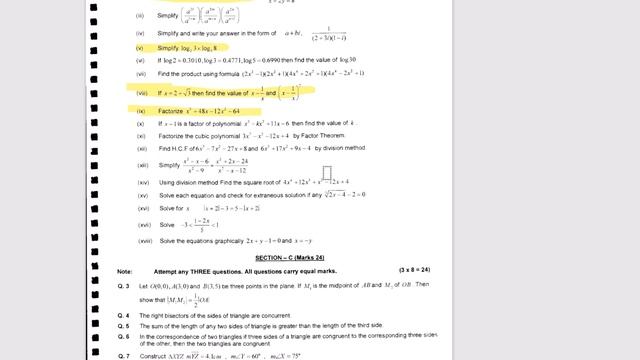 Maths 9 Full Book Past Papers 2023 | Federal Board смотреть онлайн