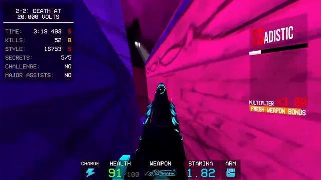 ULTRAKILL: MAP 2-2: Death At 20000 Volts New Game All SecretsKills Challenge P Rank