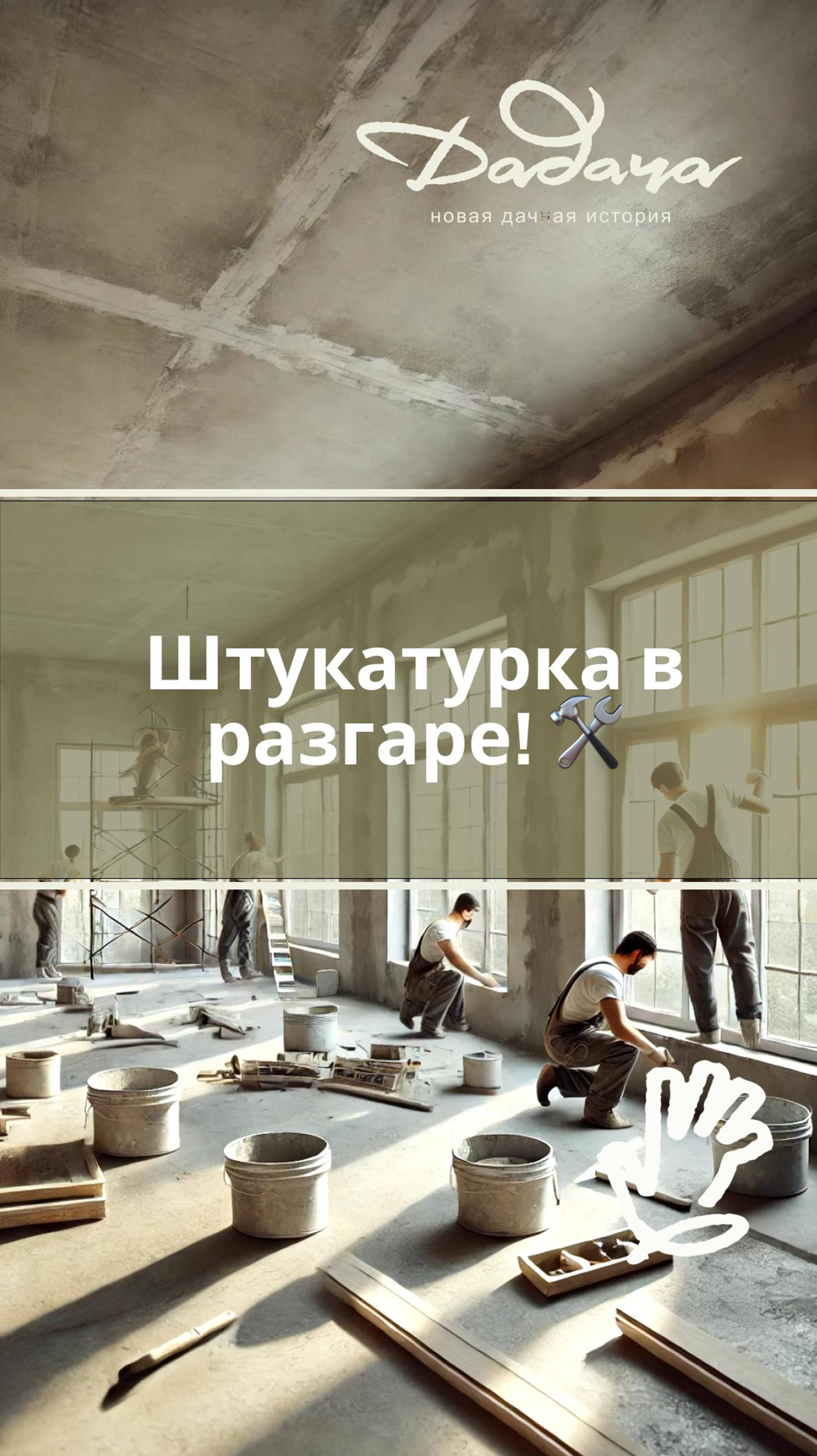 Штукатурка в разгаре! 🛠️