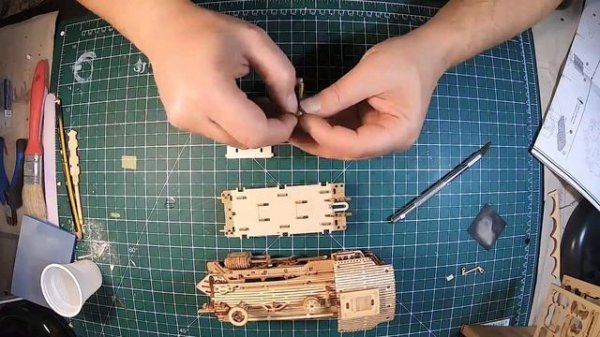 ROKR "Prime Steam Express" Train Model with Base - Full Build Timelapse