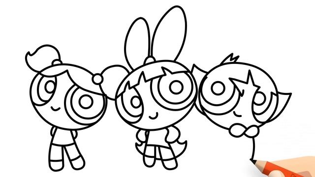 How To Draw Powerpuff Girls - Drawing And Coloring For Kids