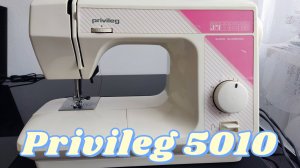 Privileg 5010. Обзор швейной машины. Заправка нитей. Выметывание петли полуавтомат.