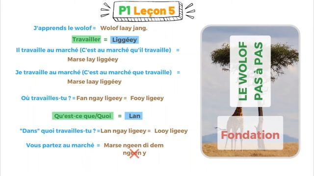 Apprendre le wolof / Leçon 5 : La forme inaccomplie смотреть онлайн