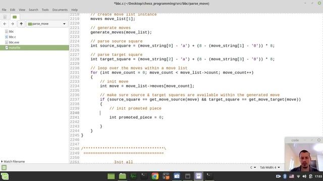 44-Bitboard CHESS ENGINE in C connecting to the GUI (parse move string) смотреть онлайн