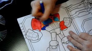 Раскраска трансформеры - разукрашиваем Оптимус Прайма