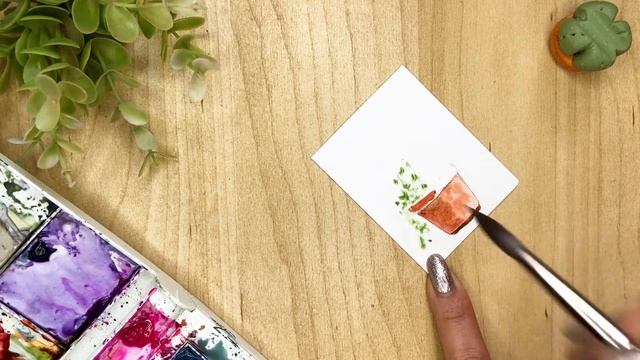 How to Paint Watercolor House Plant | Potted Plant | Houseplants | Easy Beginner Watercolor Tutoria смотреть онлайн
