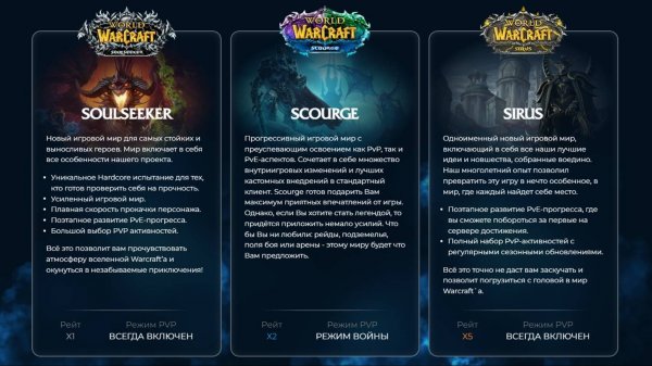 ДОБРО ПОЖАЛОВАТЬ В ЛУЧШИЙ WOW Sirus!