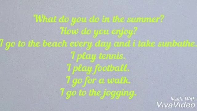 How do you spend your summer holiday? смотреть онлайн