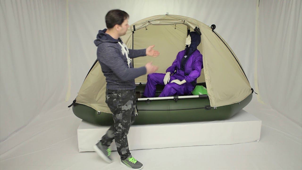 Обзор гребной лодки с тентом. Двухместные Urex 240 и 260.