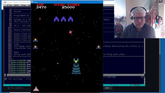#Galaga In #QB64 Phoenix Edition