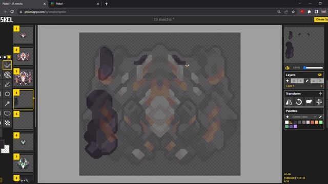 Mindustry Mod Spriting Demonstration - Xenacia Tier 3 Mech Units