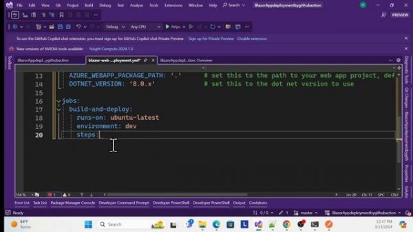 how to deploy blazor app to Azure using GitHub Actions | CI/CD