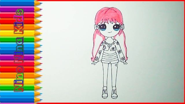 How to Draw Jennie | BlackPink Kpop · Kawaii · Drawing and Coloring · Nino Nina Kids смотреть онлайн