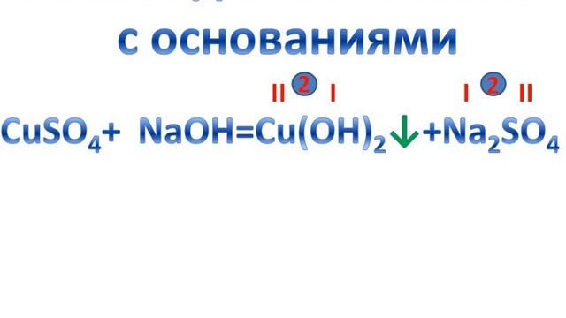 Взаимодействие солей с основаниями (украинская номенклатура). смотреть онлайн