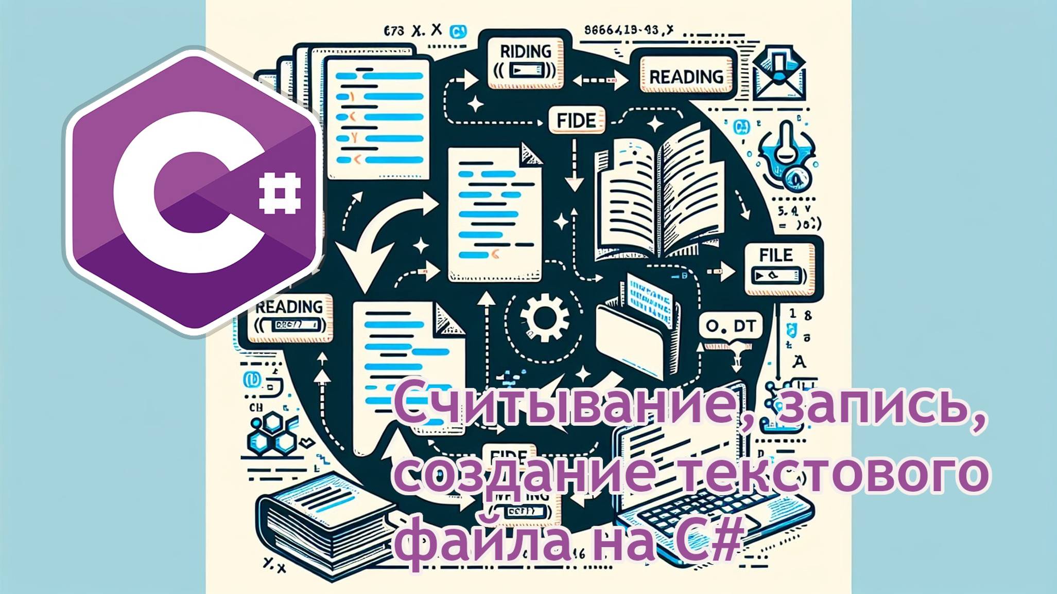 Считывание, запись, создание текстового файла на C# смотреть онлайн