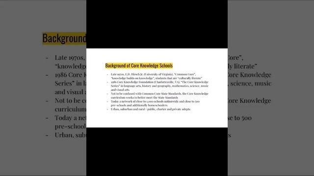 Adopting the Core Knowledge Curriculum as a current issue in Education смотреть онлайн