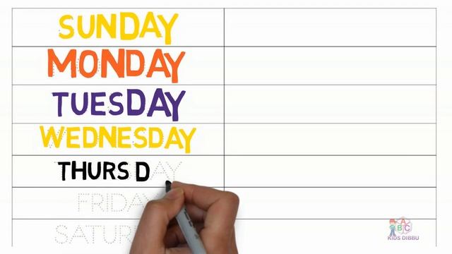 Sunday Monday-Days of the week/Sunday Monday ki spelling/saptah ke dinon ke naam #toddlers #kidsson смотреть онлайн