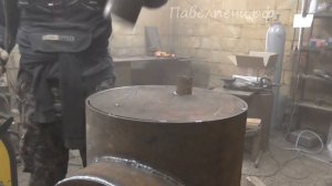 Банная печь ВАЛДАЙ из трубы с закрытой каменкой