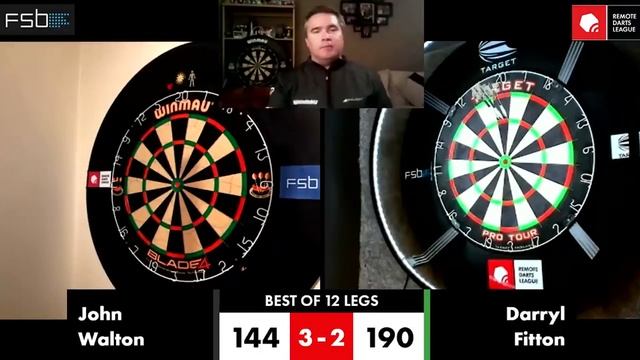 REPLAY | John Walton vs. Darryl Fitton | Remote Darts League смотреть онлайн