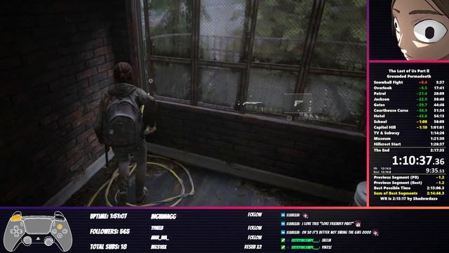The Last of Us Part II Speedrun (2:13:45) World Record - Ellie% Grounded Permadeath смотреть онлайн