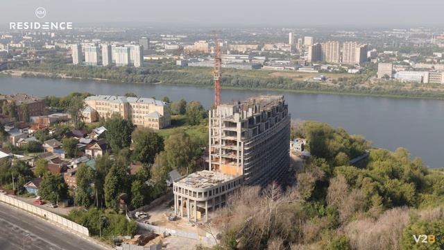 Таймлапс строительства жилого комплекса в Нижнем Новгороде смотреть онлайн