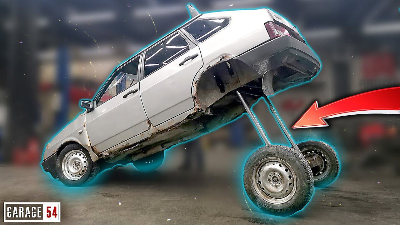 Бешеная подвеска из ГИДРОЦИЛИНДРОВ от экскаватора смотреть онлайн