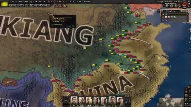Sinkiang Taking Over China in late Game [Hoi4] смотреть онлайн