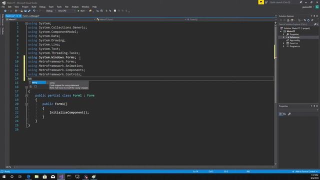 MetroFramework DLL C# WinForm (Part 1) смотреть онлайн