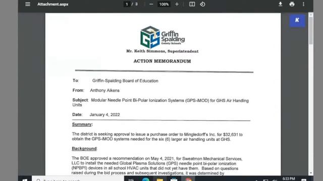 Griffin Spalding BOE Meeting for January 4, 2022 смотреть онлайн