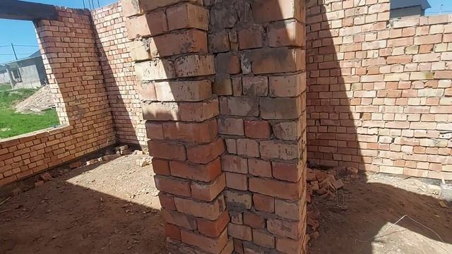 Кирпич дом 12×12 колона ригл перемишка цесма поис. 1тона арматура. 14 размерлрі. 16 размерлі. смотреть онлайн