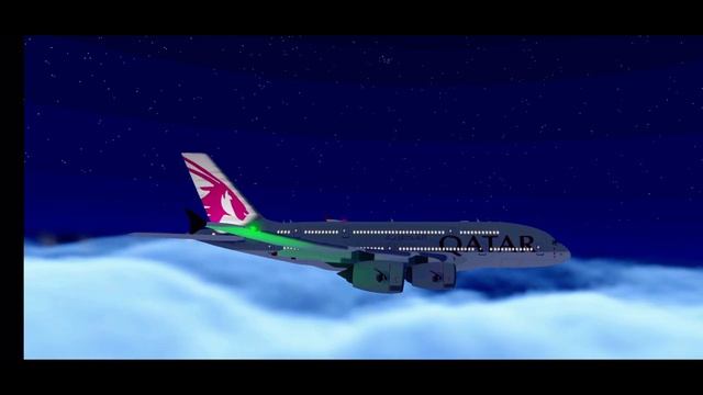 RFS–Real Flight Simulator–Los Angeles–To–Doha–Full Flight–A380–Qatar Airways–Full HD–Real Route
