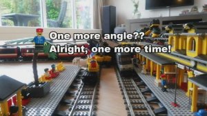 Lego train crash with 10 Lego trains: Maersk, Horizon Express, Metroliner, and others