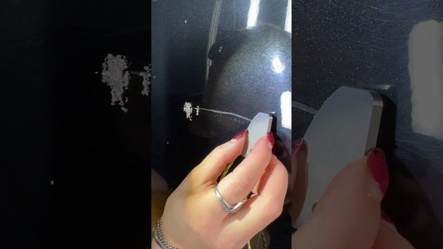 Удаление глубоких царапин от ключа.