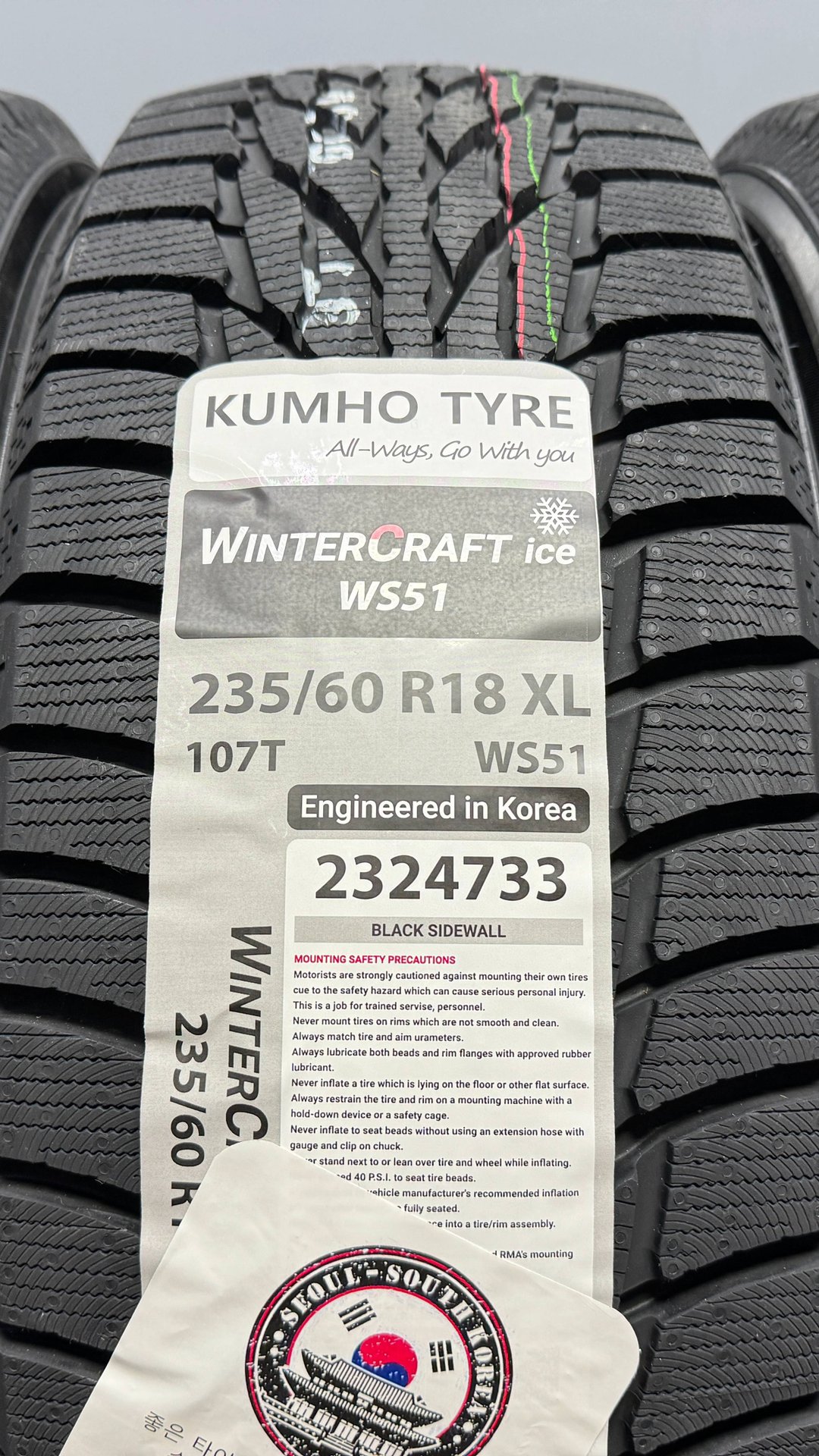 Kumho WinterCraft Ice WS51 235/60 R18 107T XL