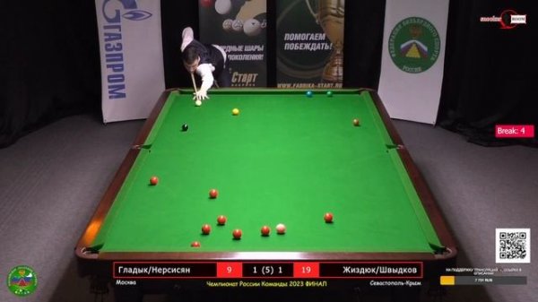 ФИНАЛ | КОМАНДЫ | ЧР ПО СНУКЕРУ 2023 | Гладык/Нерсисян (МОСКВА) v  Жиздюк/Швыдков (Севастополь-Крым)