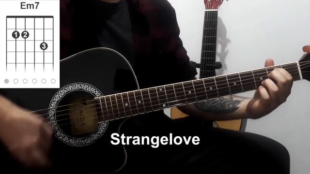 Depeche Mode - Strange Love - tutorial Acoustic guitar lesson with tabs смотреть онлайн