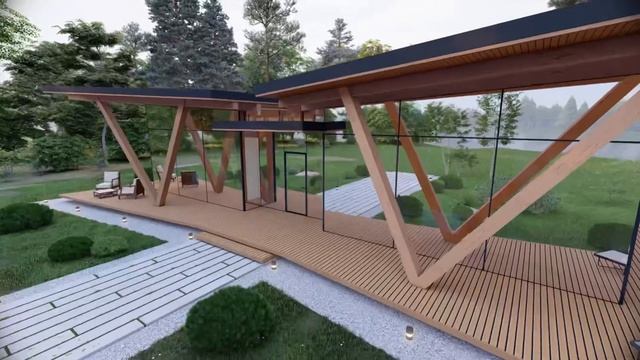 Дом в стиле фахверк по проекту WINGS от компании Эндис Хаус смотреть онлайн