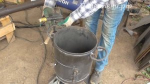 Печь под казан из газового баллона с размерами своими руками