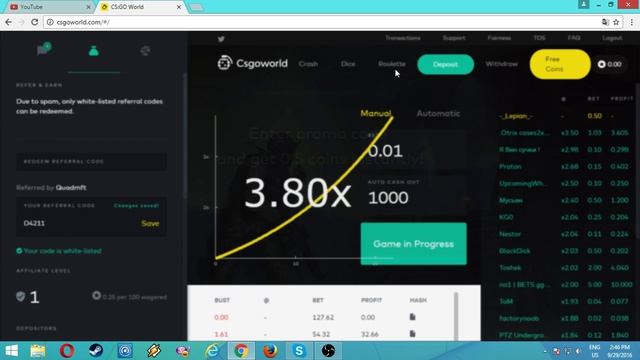 CSGO WORLD PROMO CODE смотреть онлайн